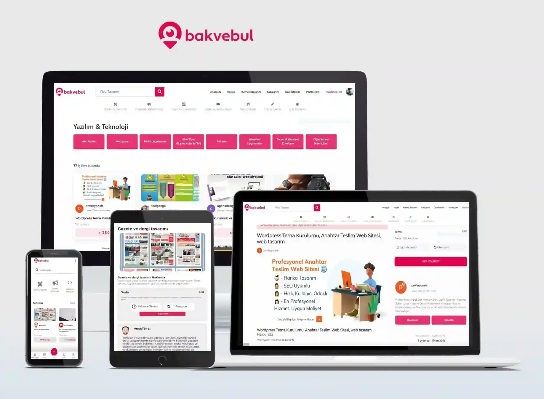 Bakvebul freelancer hizmet alım satım ve eşleşme platformu